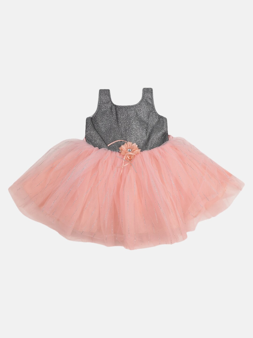 

V-Mart Peach-Coloured Embellished Dress
