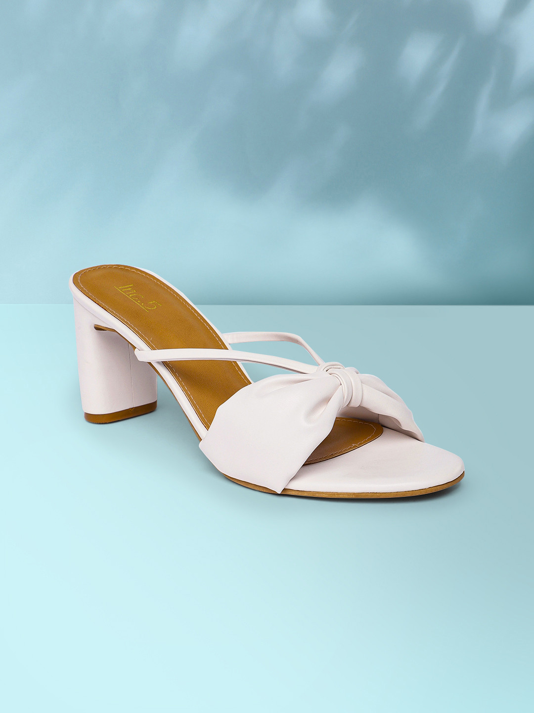 

Inc 5 Women White Solid Open-Toe Heels