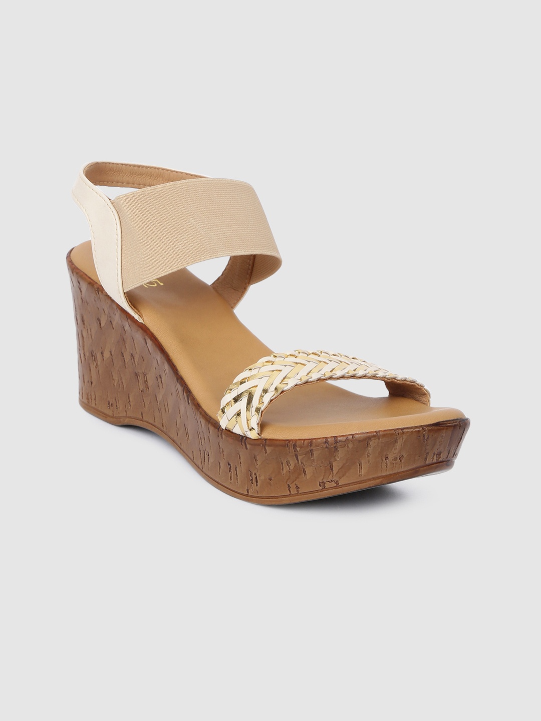 

Inc 5 Beige PU Wedge Sandals