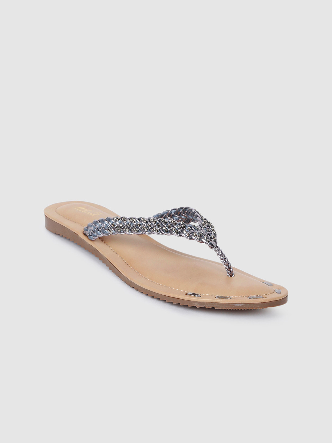 

Inc 5 Women Blue Embellished Open Toe Flats