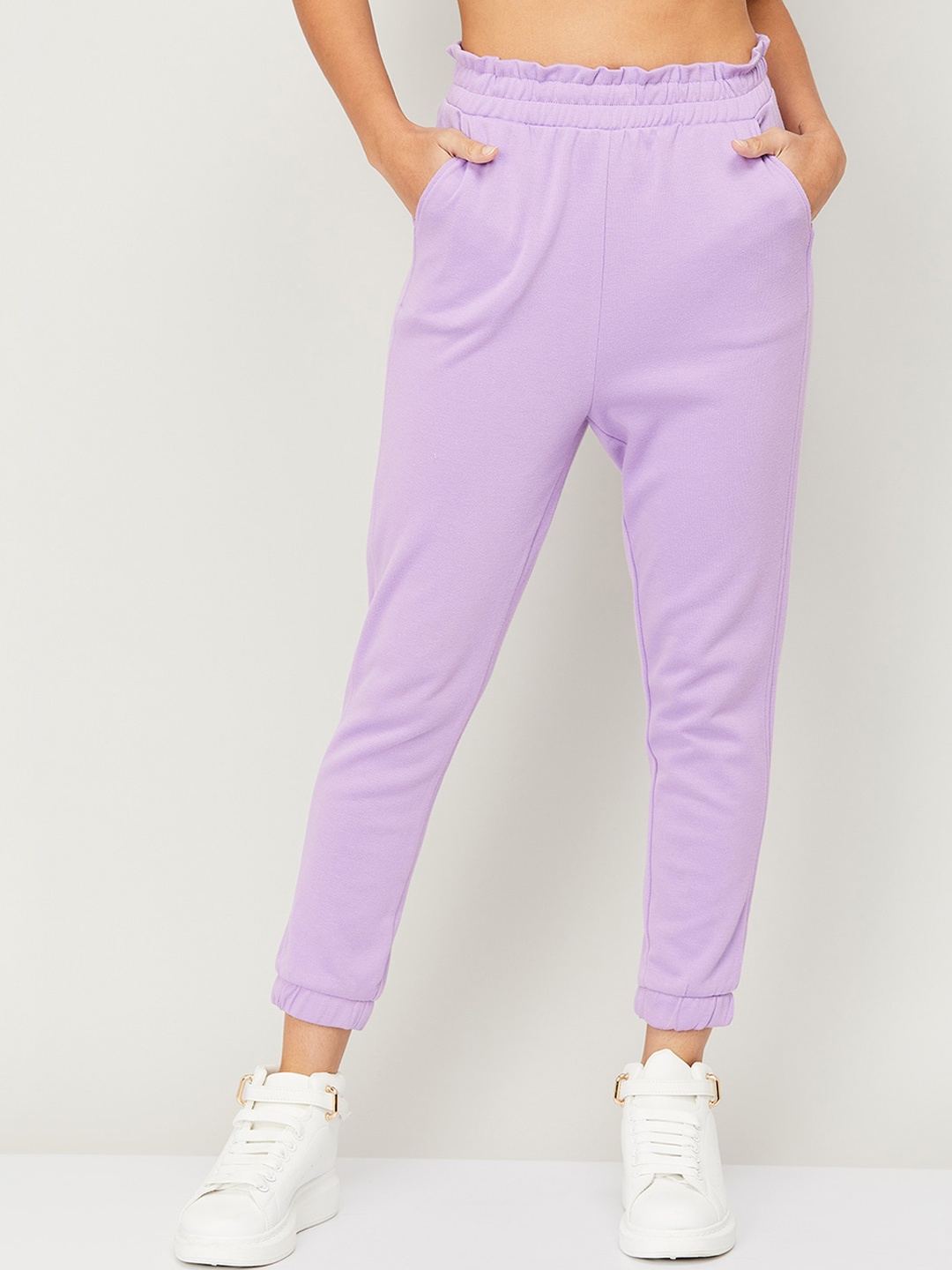 

Ginger by Lifestyle Women Lavender High-Rise Joggers Trousers