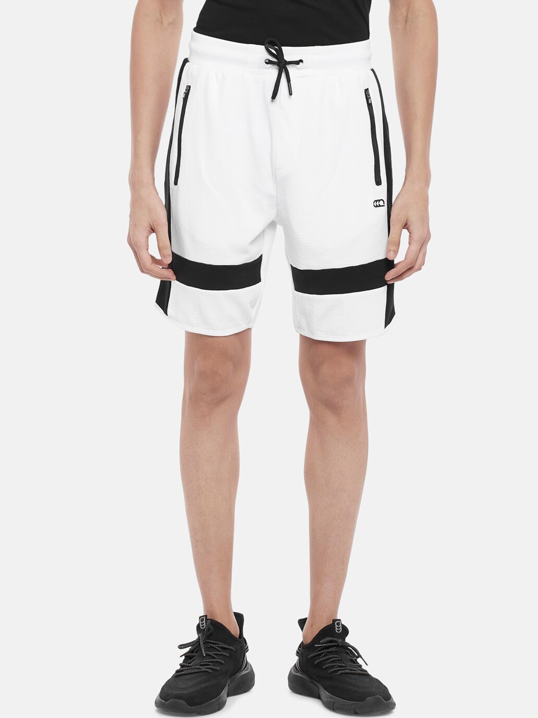 

Ajile by Pantaloons Men White Striped Slim Fit Running Shorts