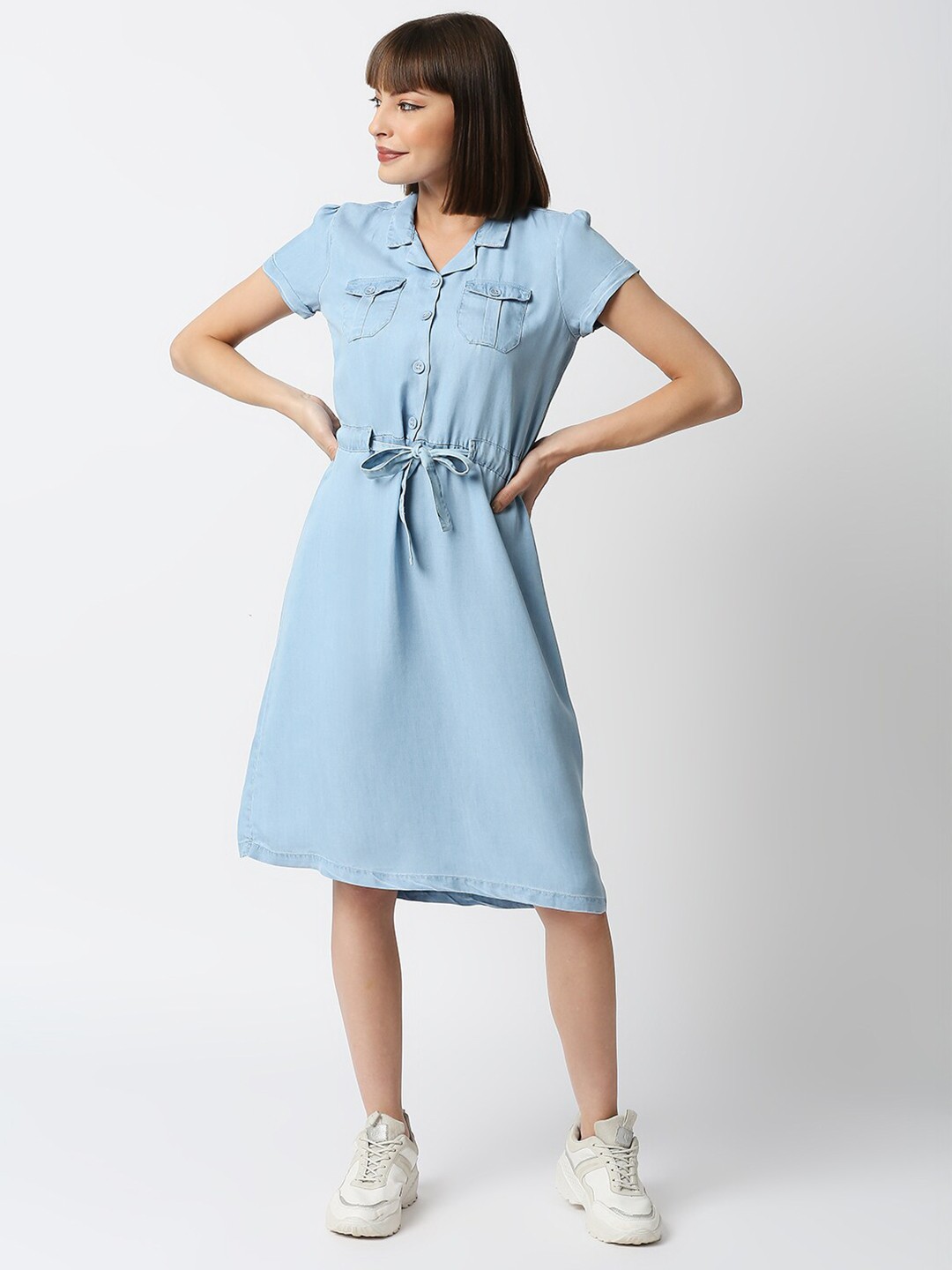 

Kraus Jeans Blue Denim A-Line Dress