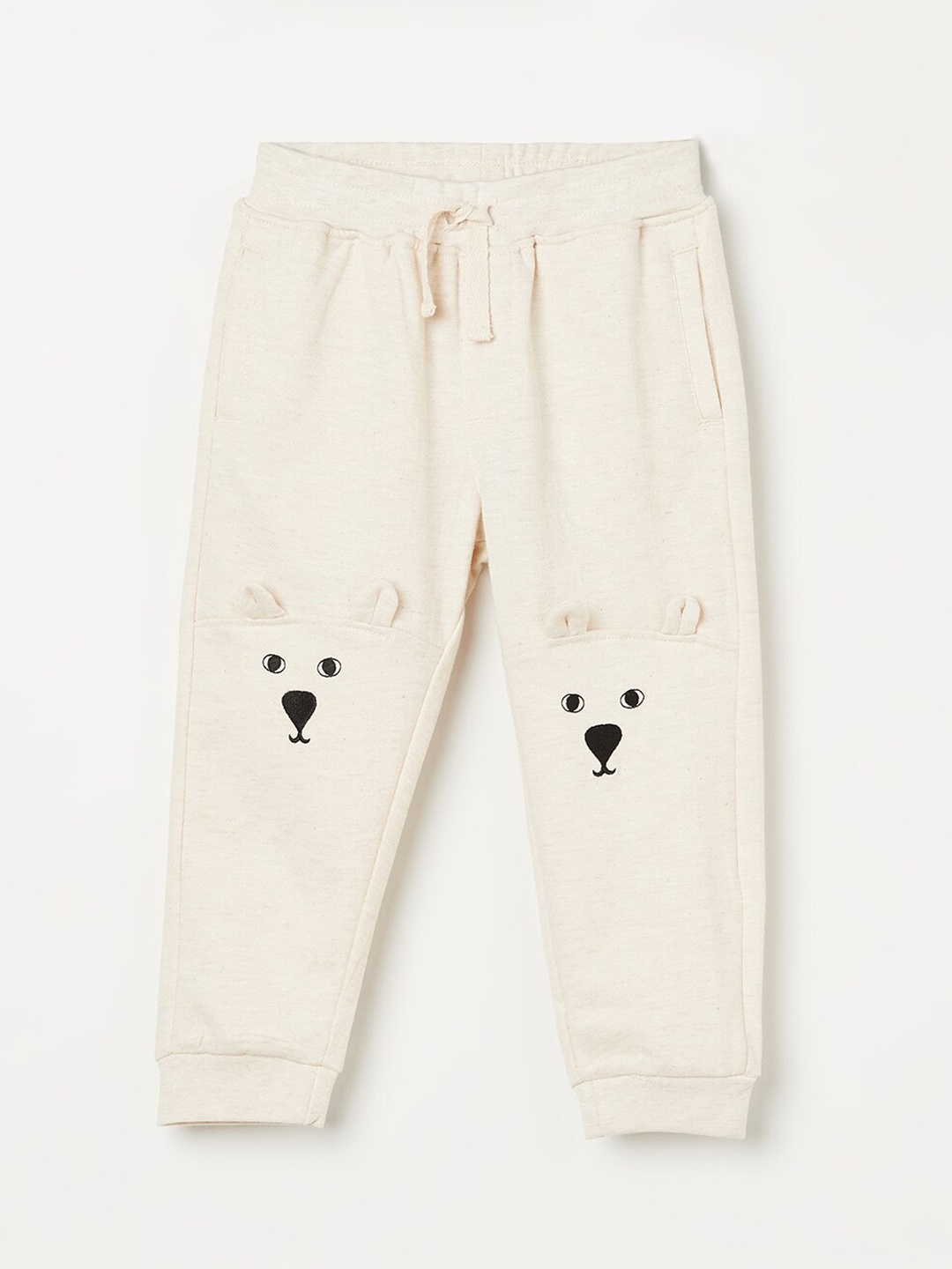 

Juniors by Lifestyle Boys Beige Solid Slim-Fit Joggers