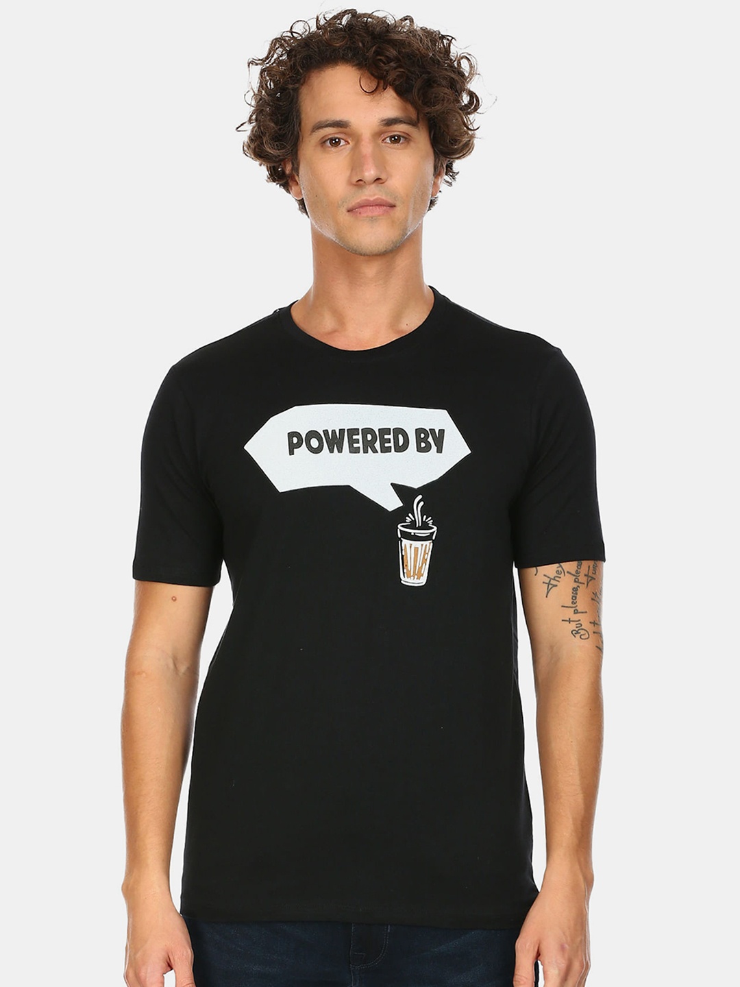

Colt Men Black Typography Printed T-shirt