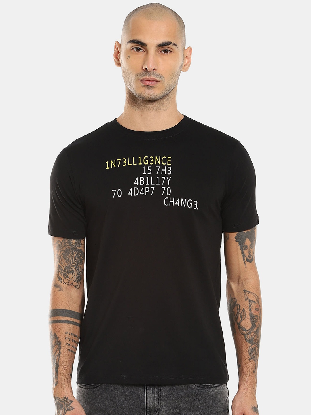 

Colt Men Black Typography Printed T-shirt