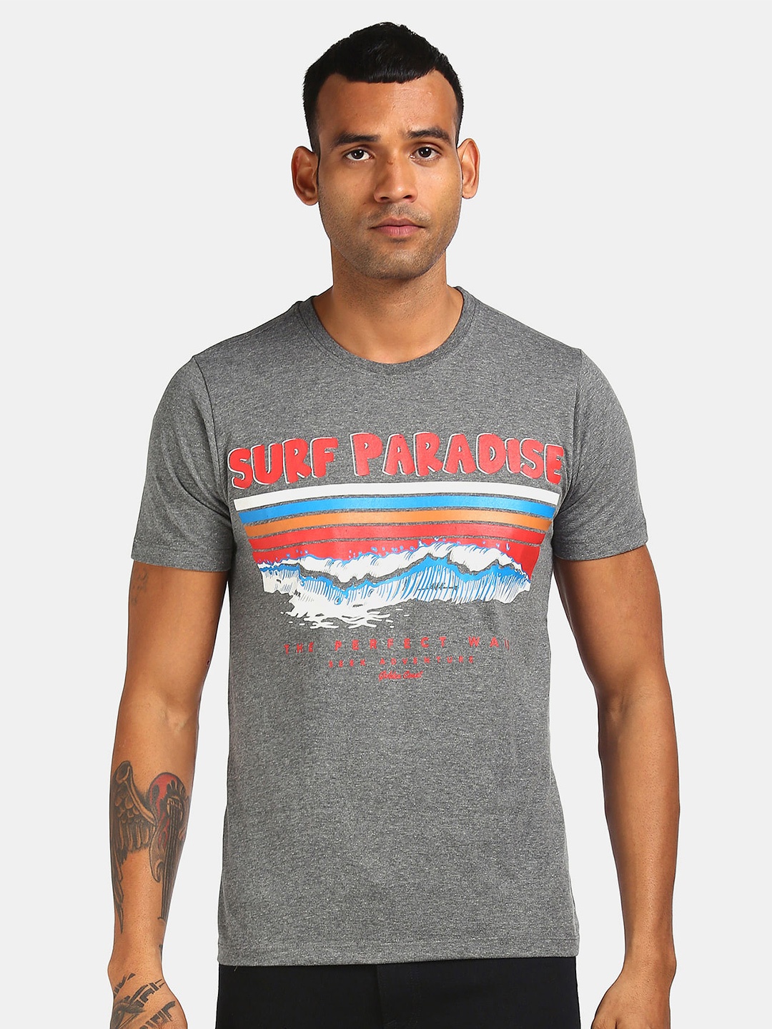 

Colt Men Grey Printed T-shirt