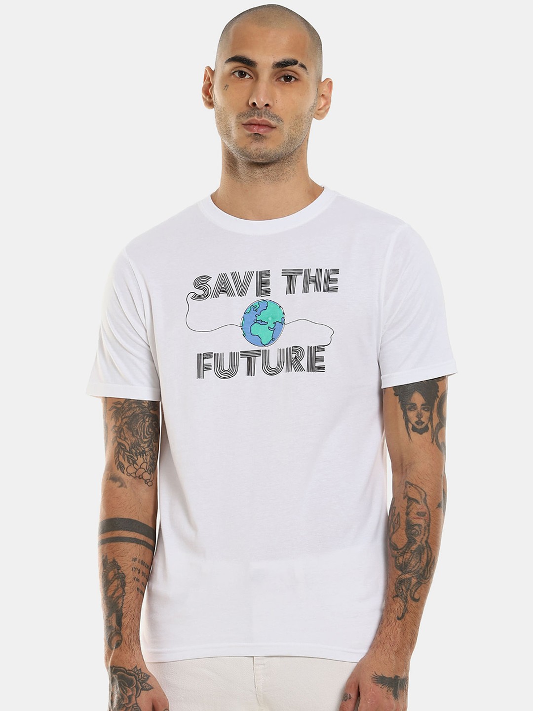

Colt Men White Printed T-shirt