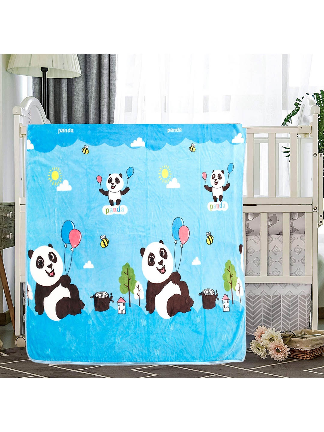

Baby Moo Blue & White 210 GSM Single Geometric Heavy Winter Bed Blanket