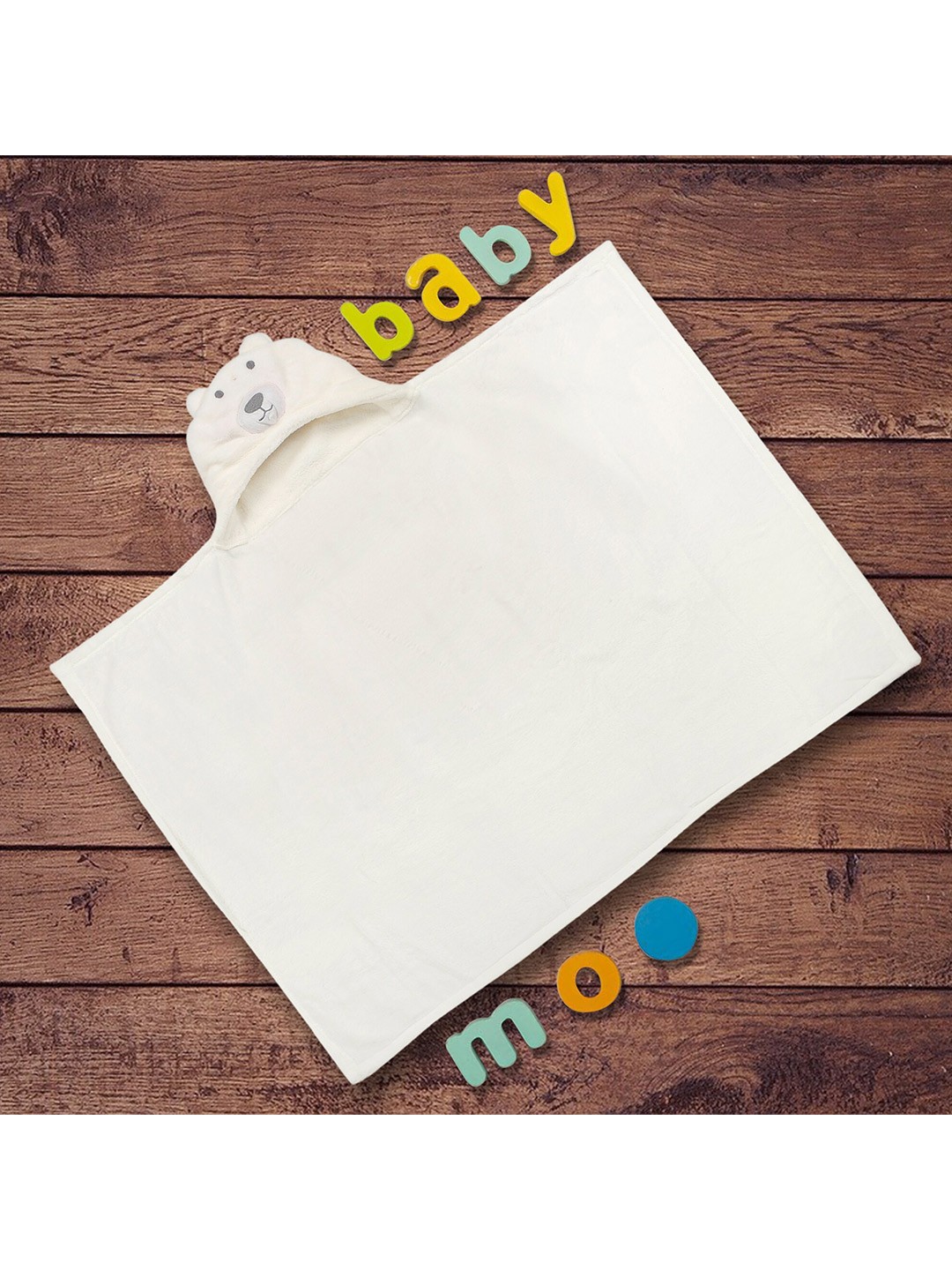 

Baby Moo Cream-Coloured & Grey Heavy Winter 210 GSM Single Bed Blanket