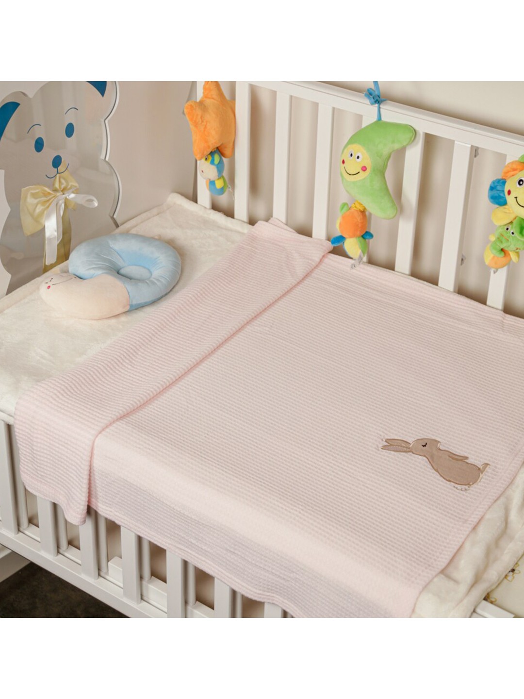 

Baby Moo Kids Pink & Beige Heavy Winter 210 GSM Single Bed Blanket