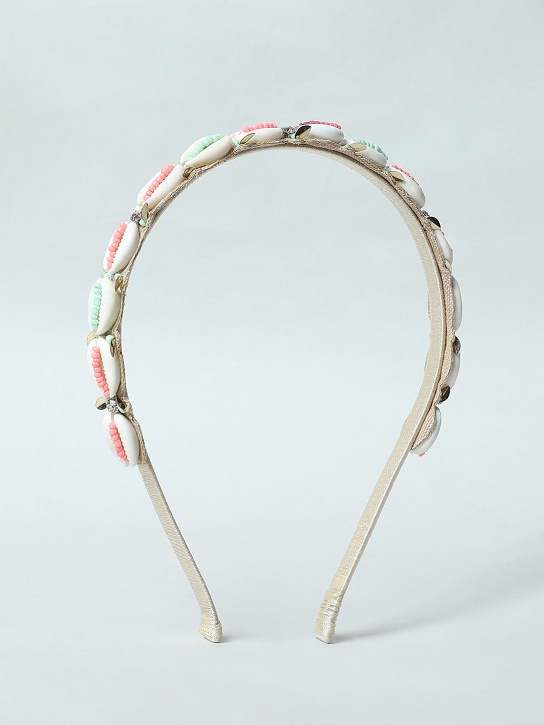 

ONLY Women White & Pink Beaded Hairband