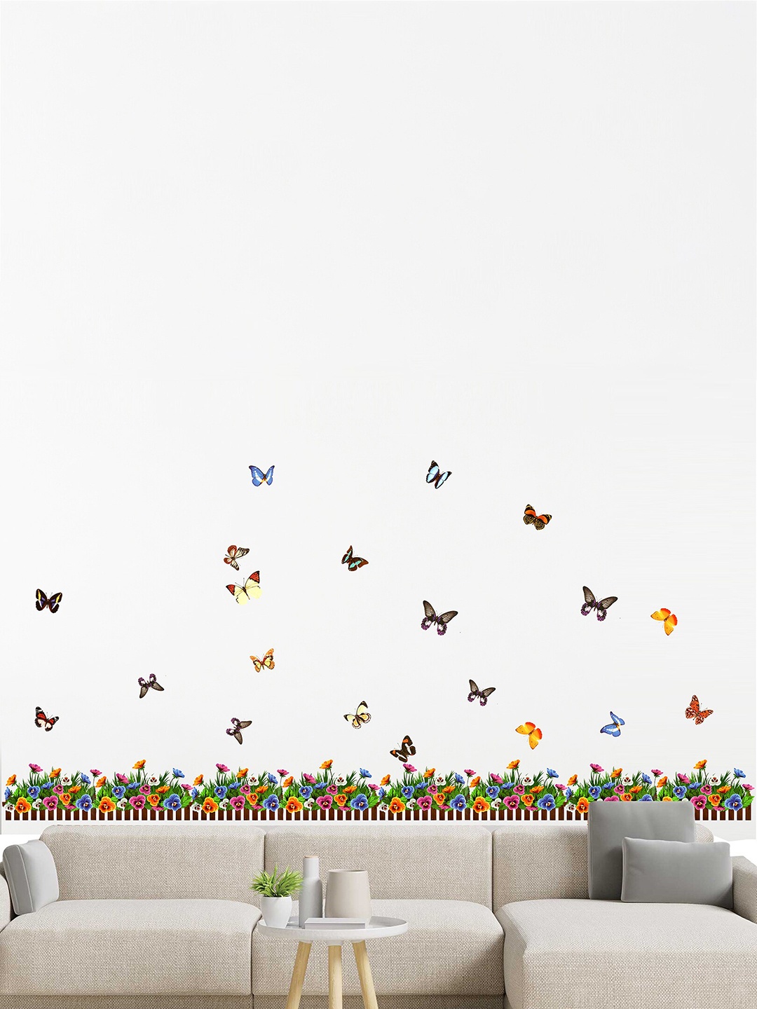 

Art Street Green & Pink Colorful Butterflies Wall Decal Sticker