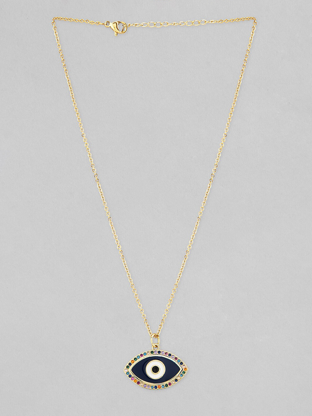 

Rubans Voguish Gold-Plated & White Necklace