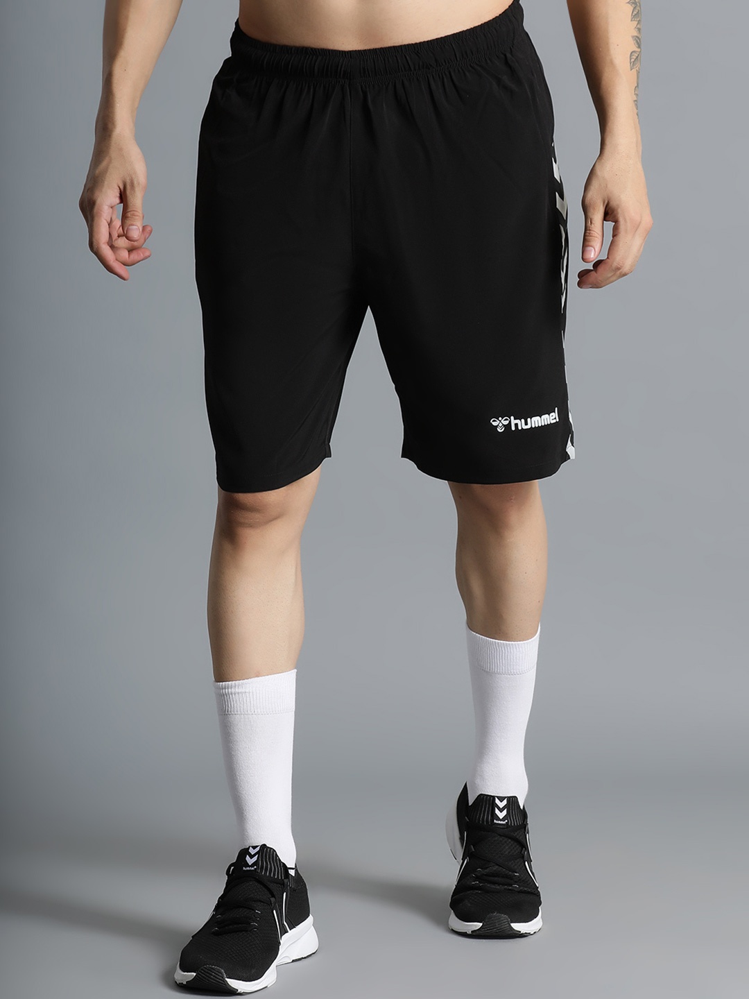 hummel Men Black Sports Shorts