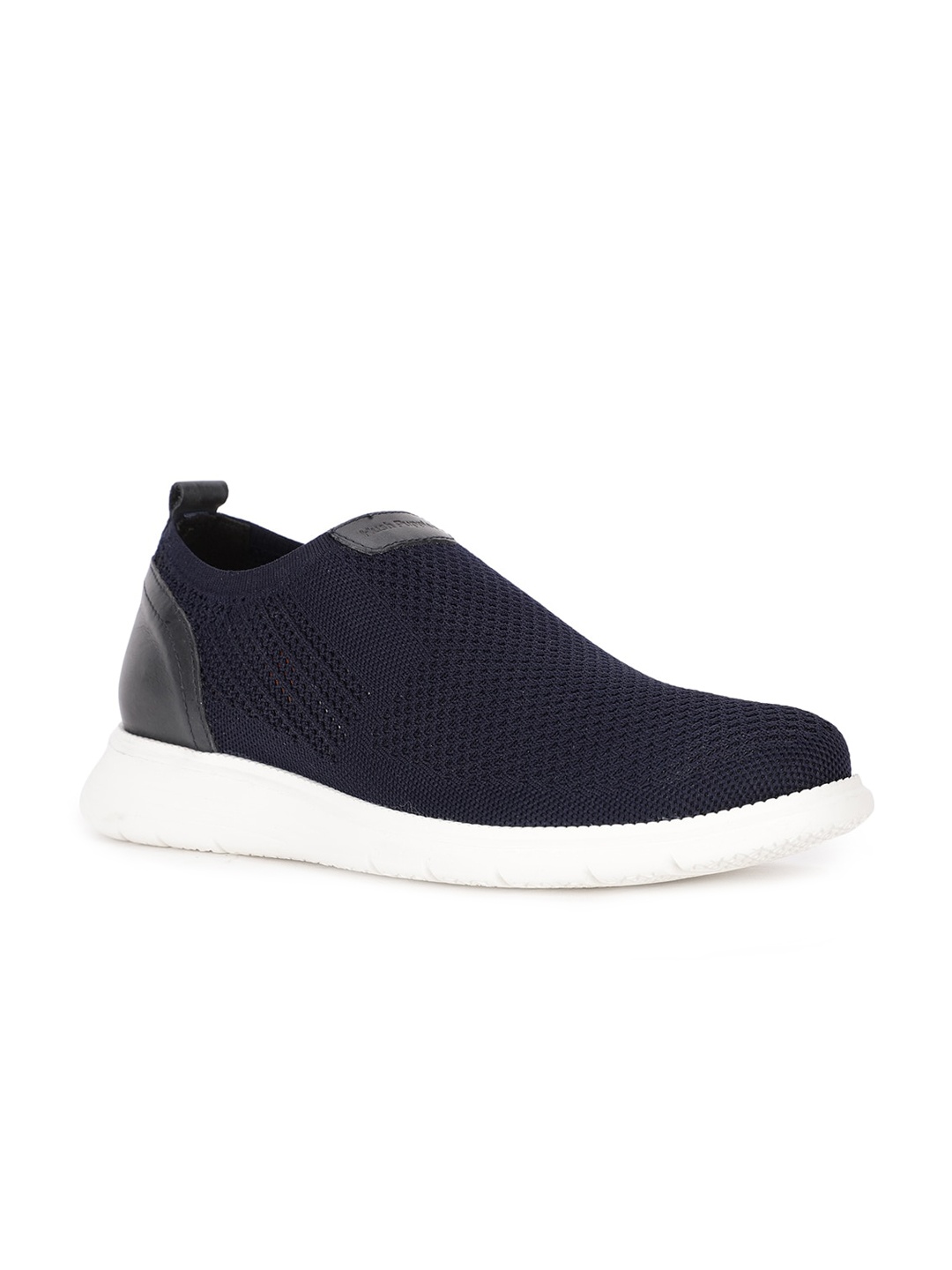 

Hush Puppies Men Blue Woven Design Slip-On Sneakers
