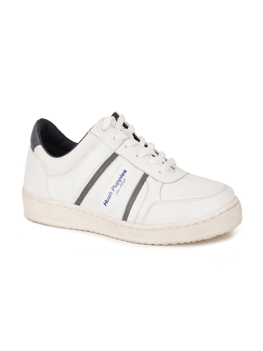

Hush Puppies Men White Striped Sneakers