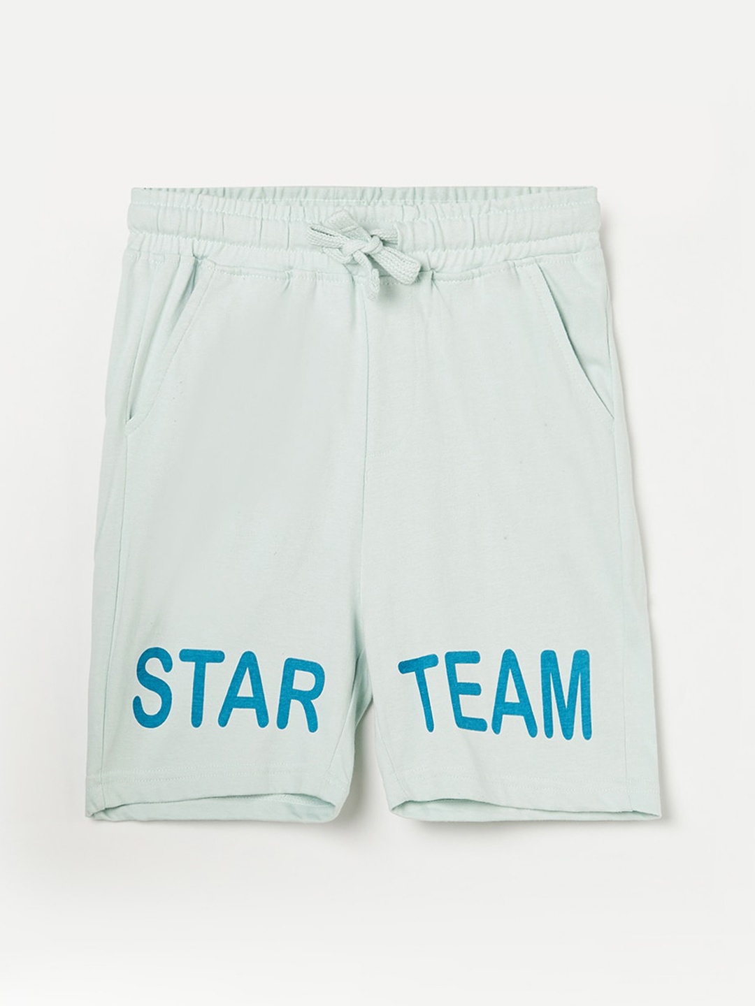 

Fame Forever by Lifestyle Boys Green Typography Slim Fit Pure Cotton Shorts