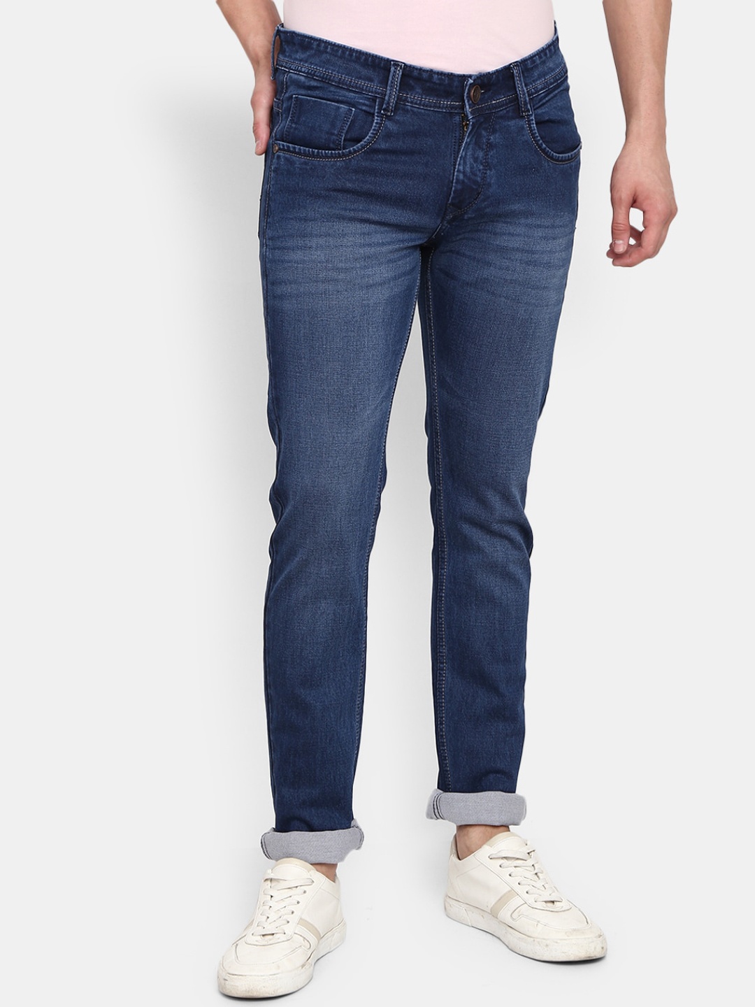 

V-Mart Men Blue Slim Fit Heavy Fade Stretchable Jeans