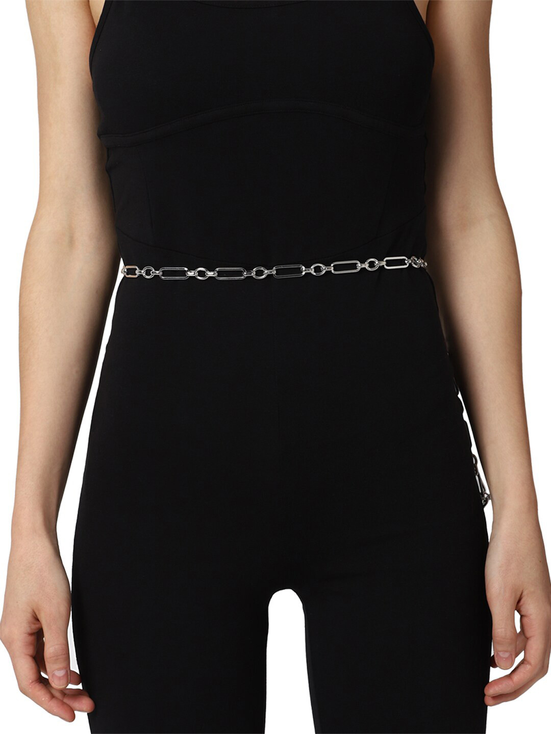 

FOREVER 21 Women Silver-Toned Textured Belt