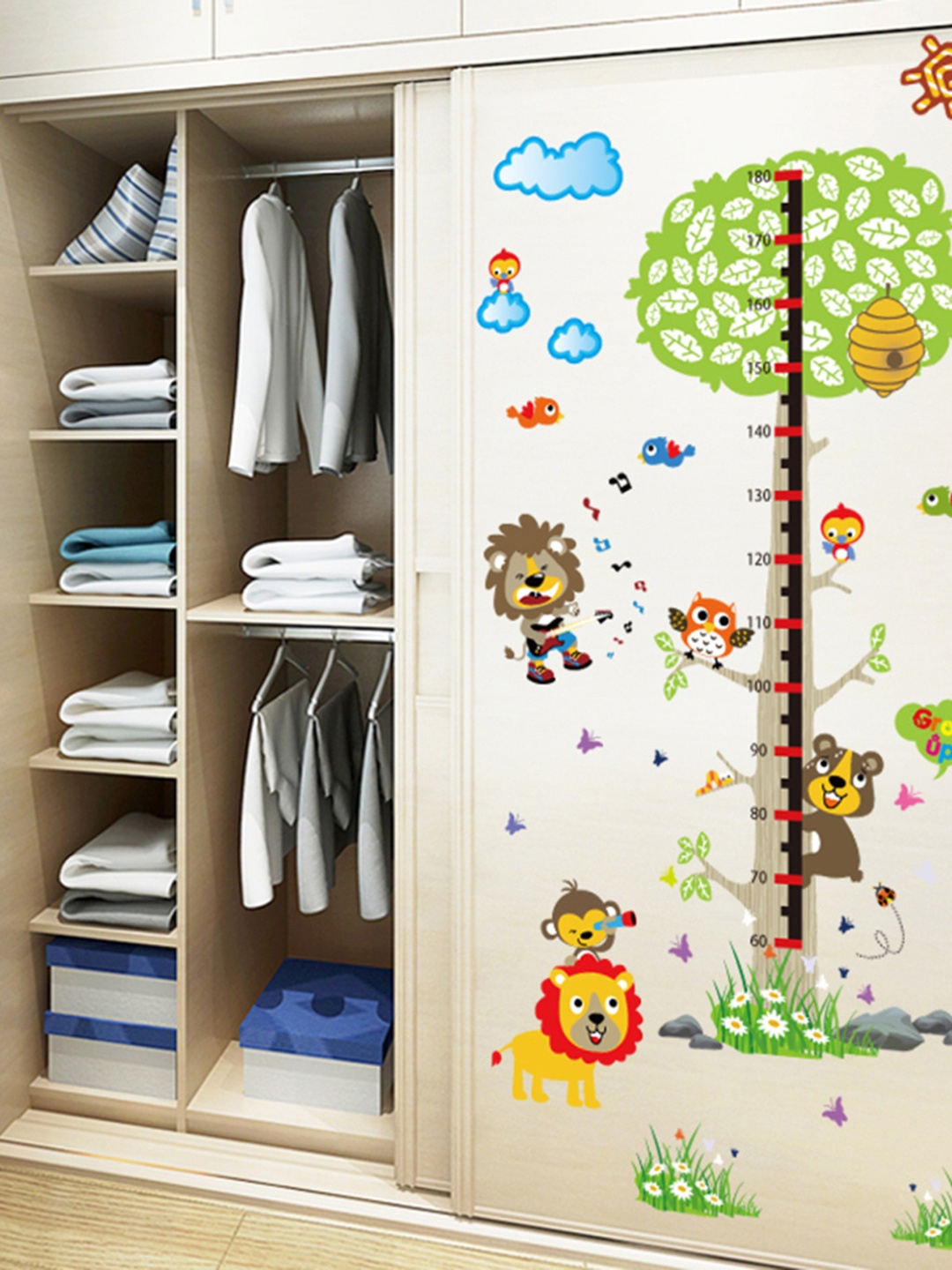 

Home Centre Multicolored Animal Printed Wall Decal, Multi