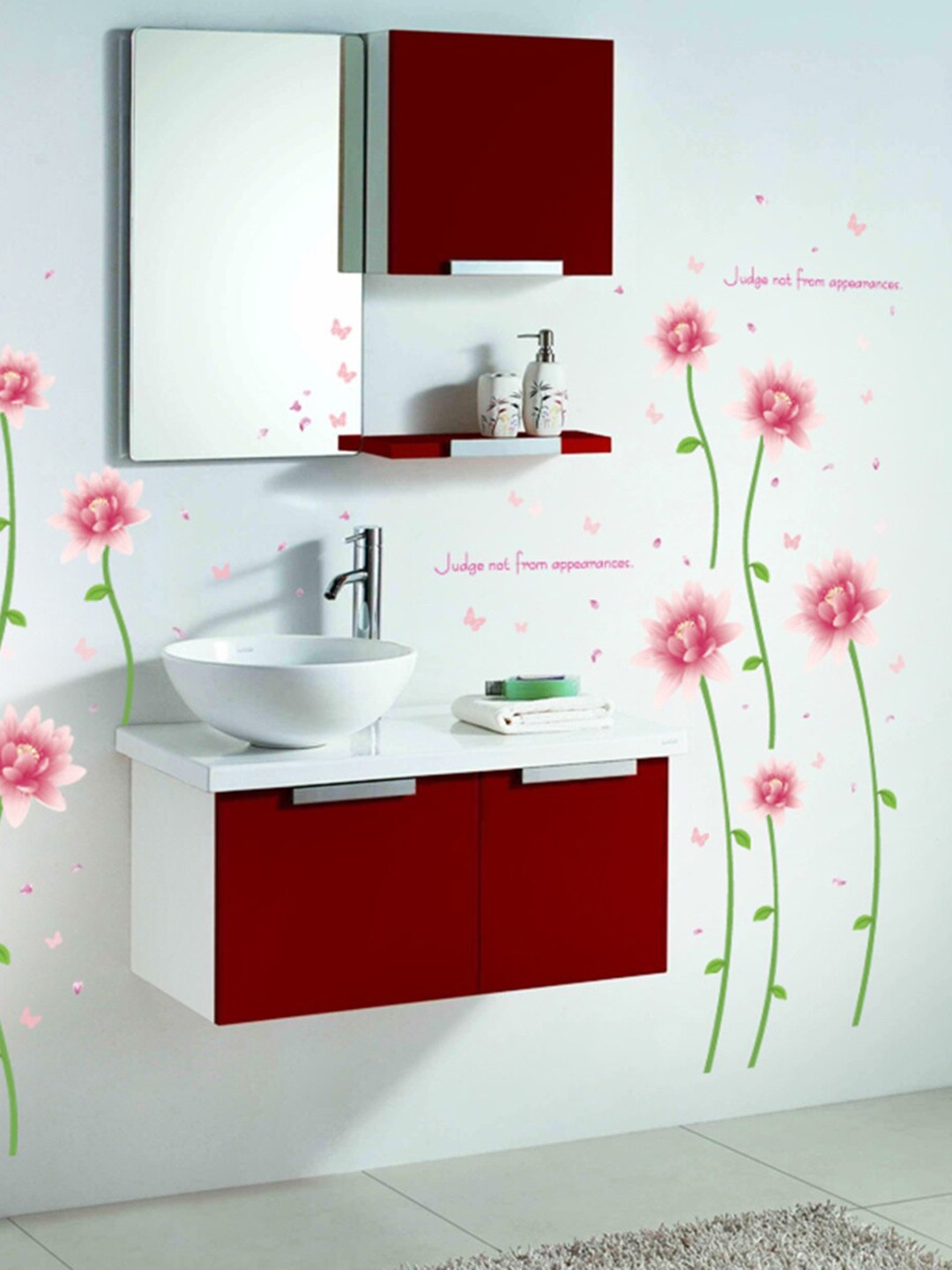 

Home Centre Pink & Green Floral Printed Wall Decor