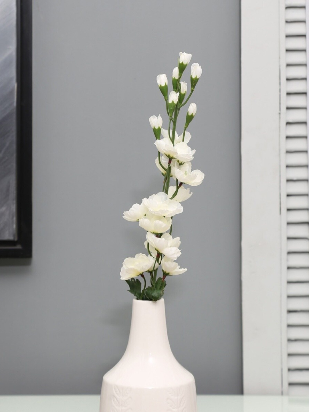 

Home Centre White & Green Botanical Artificial Fabric Flowers