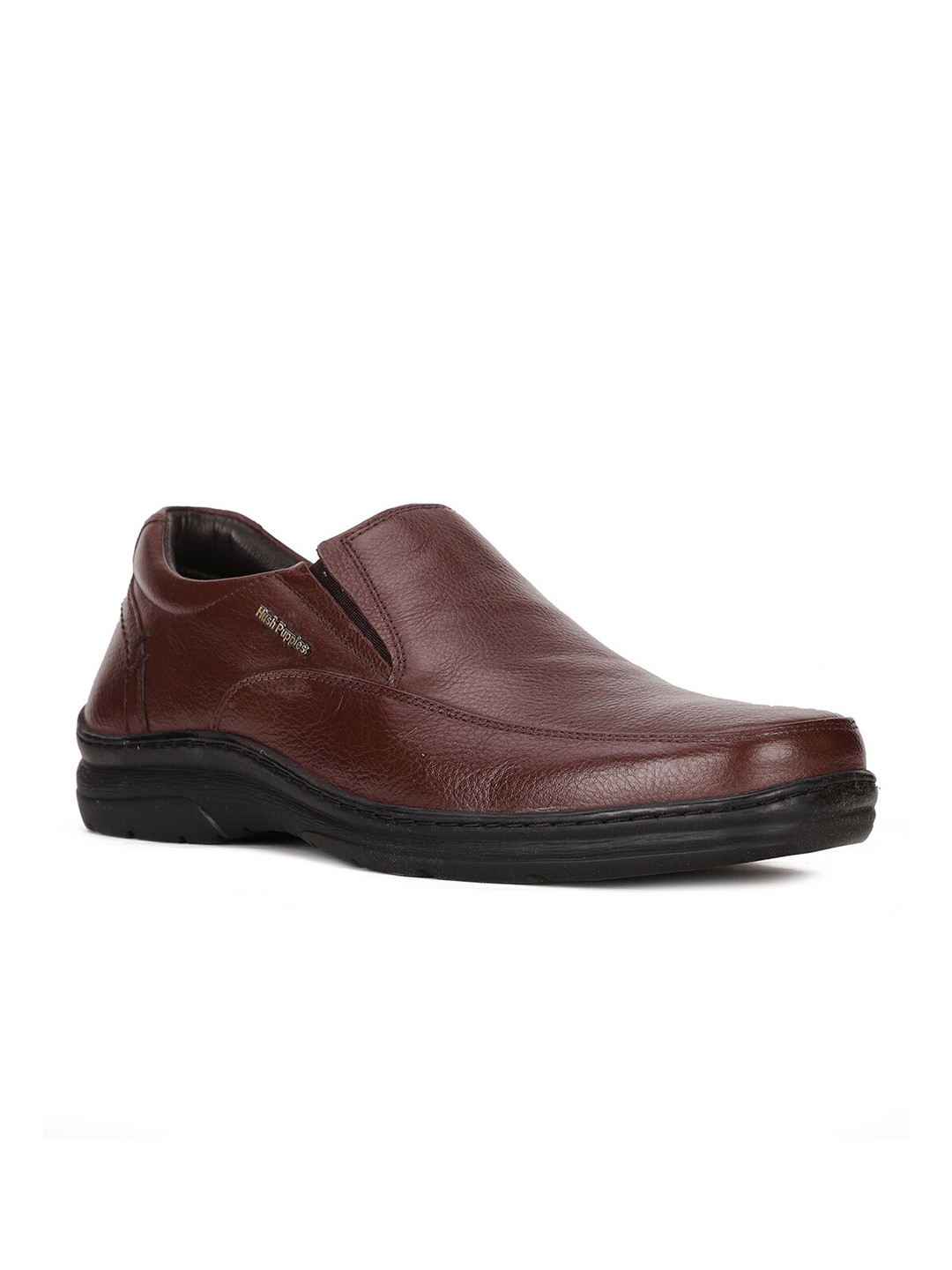 

Hush Puppies Men Brown Solid Leather Formal Slip-Ons