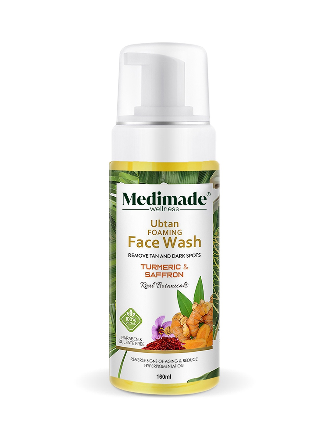 

Medimade Turmeric & Saffron Ubtan Foaming Face Wash 160 ml, White
