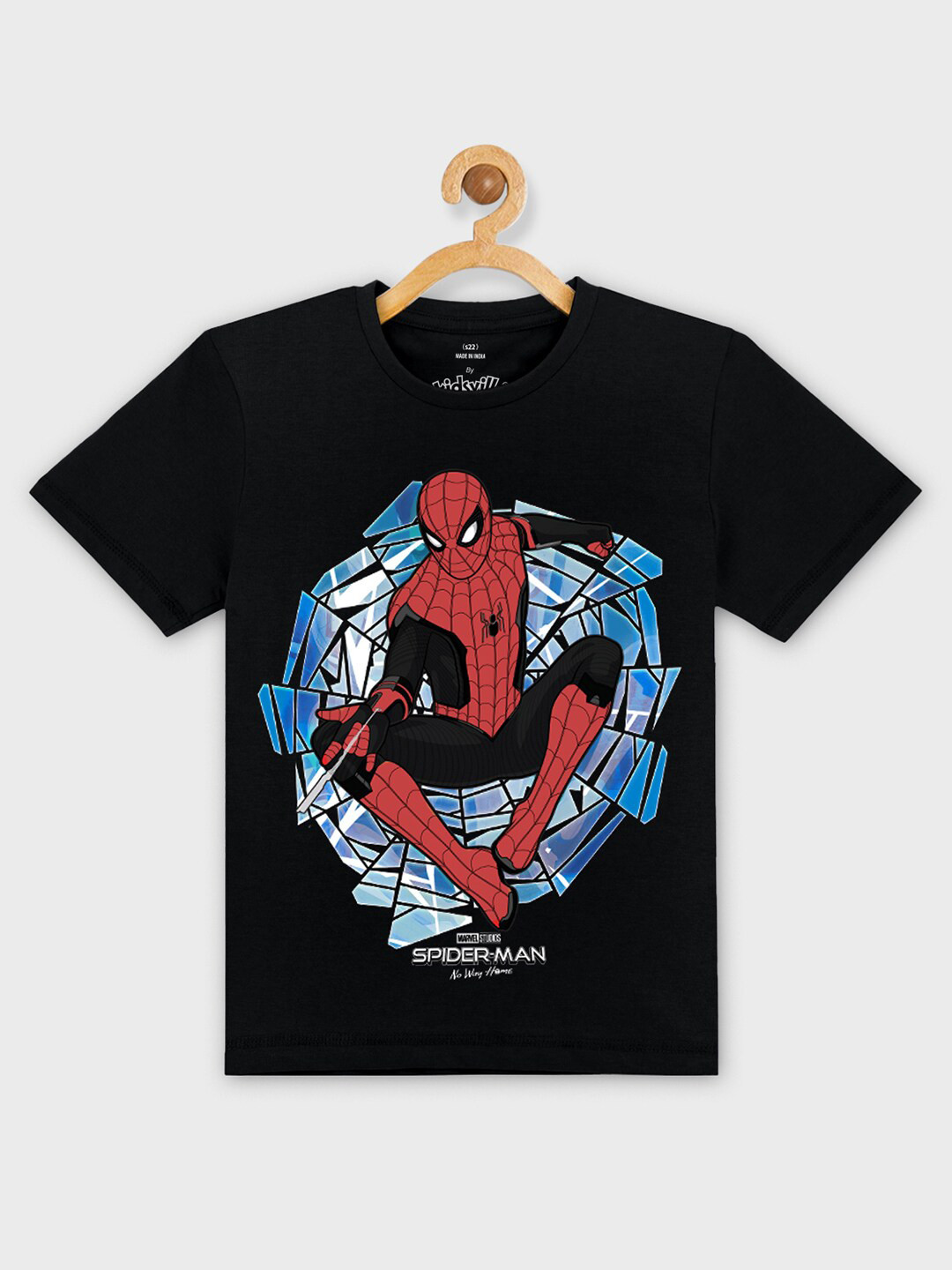 

Kids Ville Boys Black & Red Spider-Man Printed Cotton T-shirt