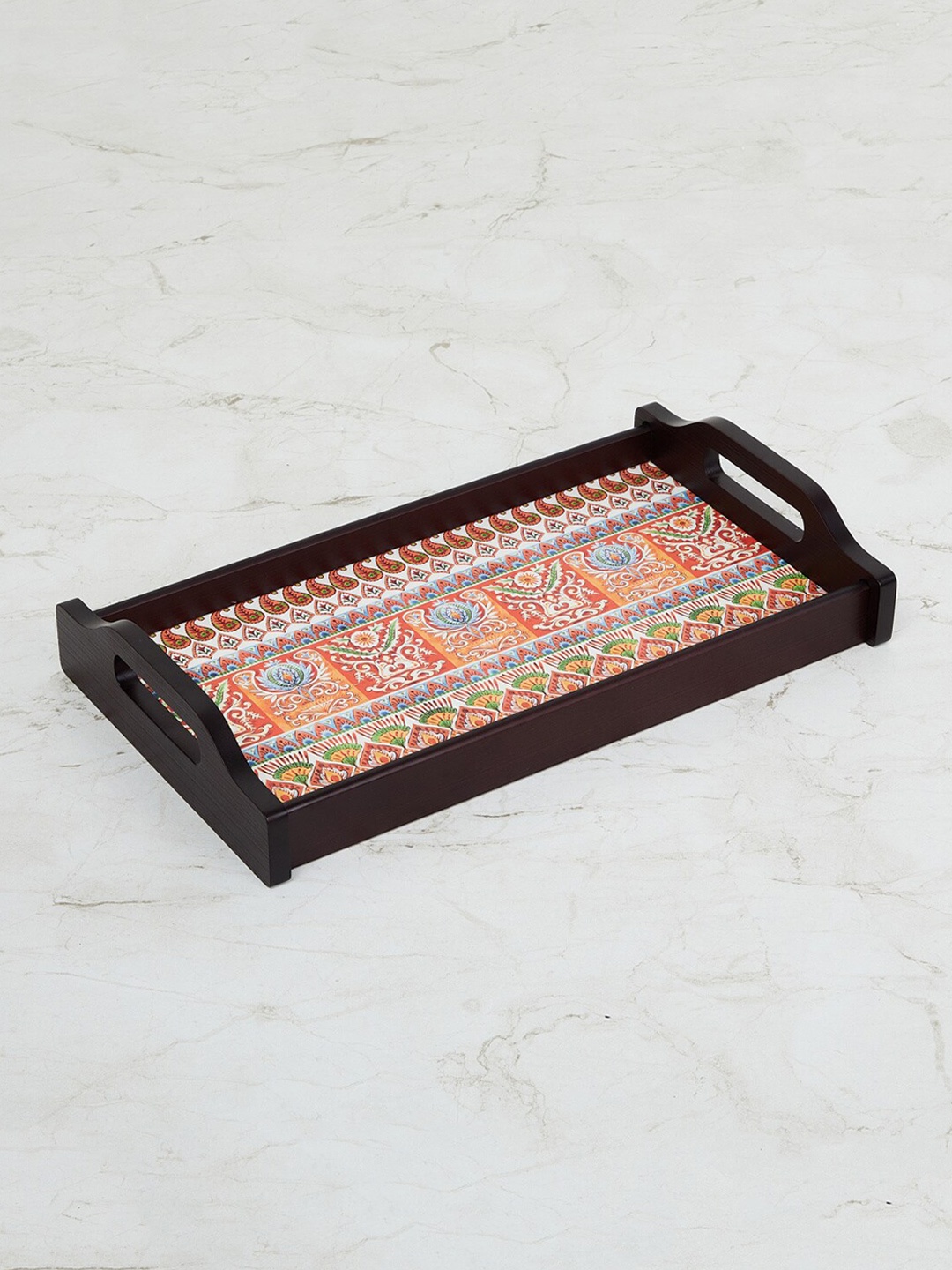 

Home Centre Multicolor Maris Helina Printed Wood Small Serving Tray, Multi