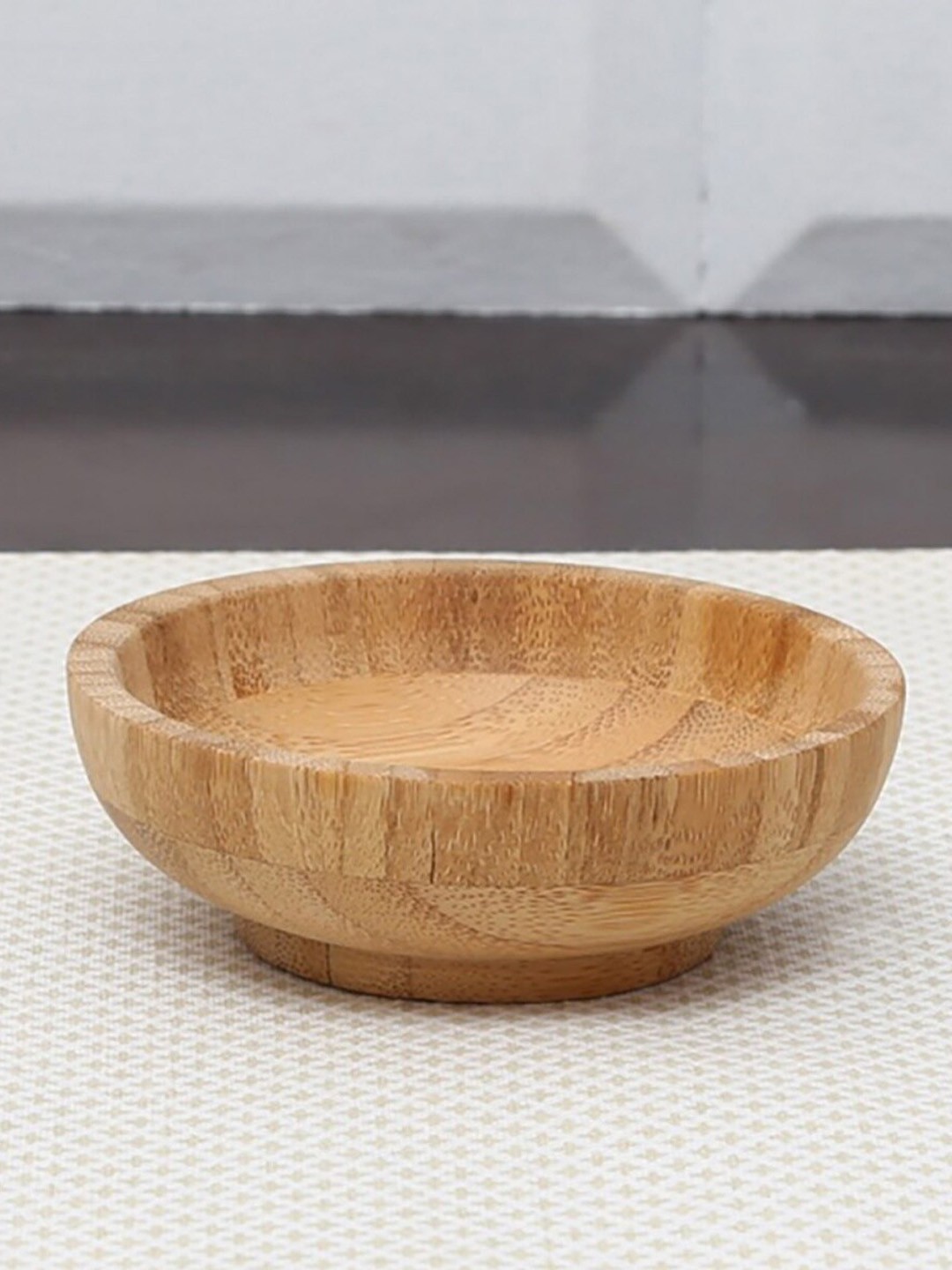 

Home Centre Brown Solid Wooden Snack Bowl