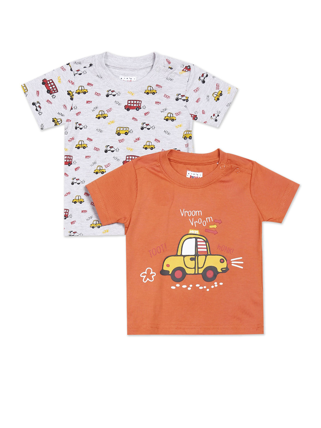 

Donuts Infant Boys Pack of 2 Printed T-shirts, Assorted