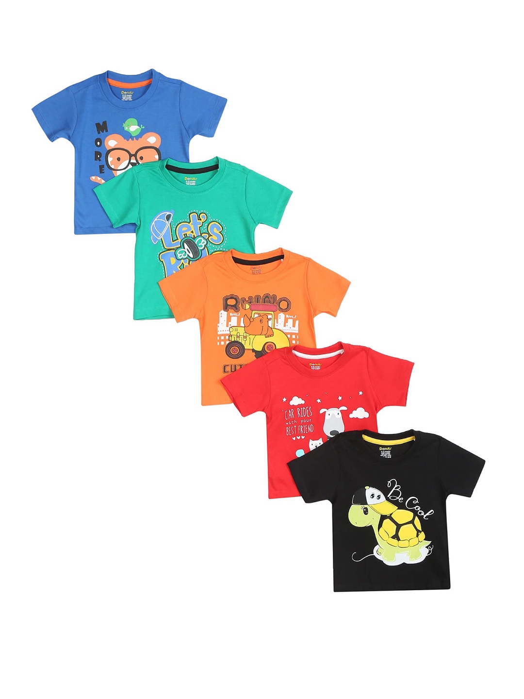 

Donuts Boys Assorted Crew Neck Graphic Print T-Shirt - Pack Of 5 T-shirt