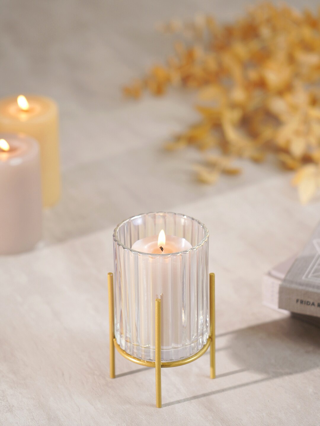 

Pure Home and Living Transparent Glass Candle Holder