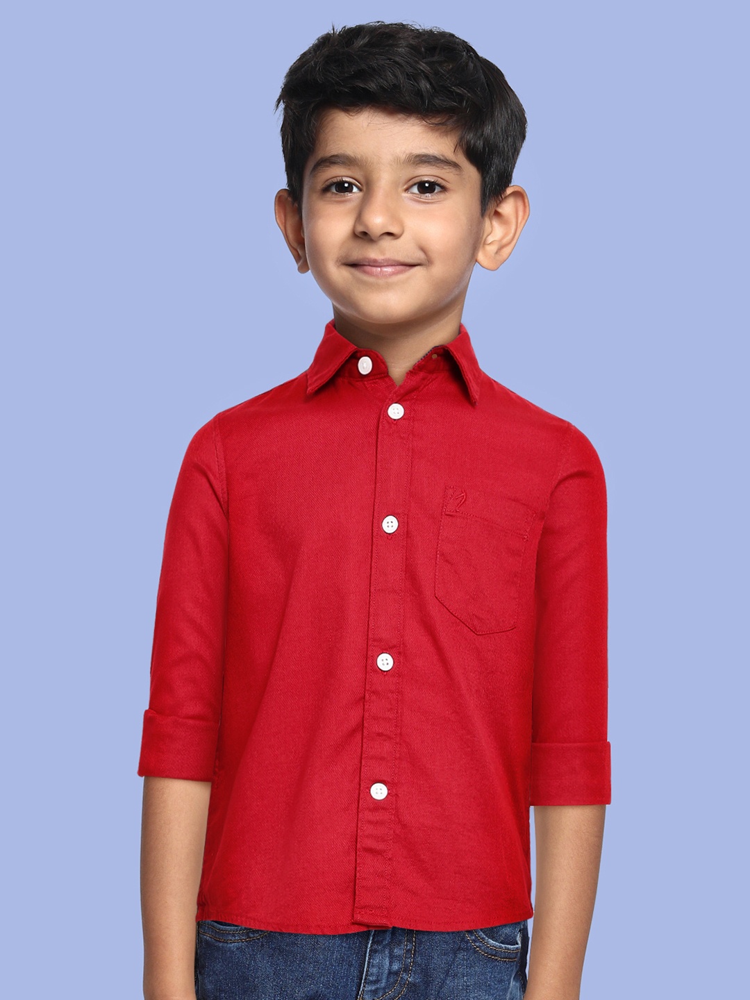 

Indian Terrain Boys Red Pure Cotton Casual Shirt