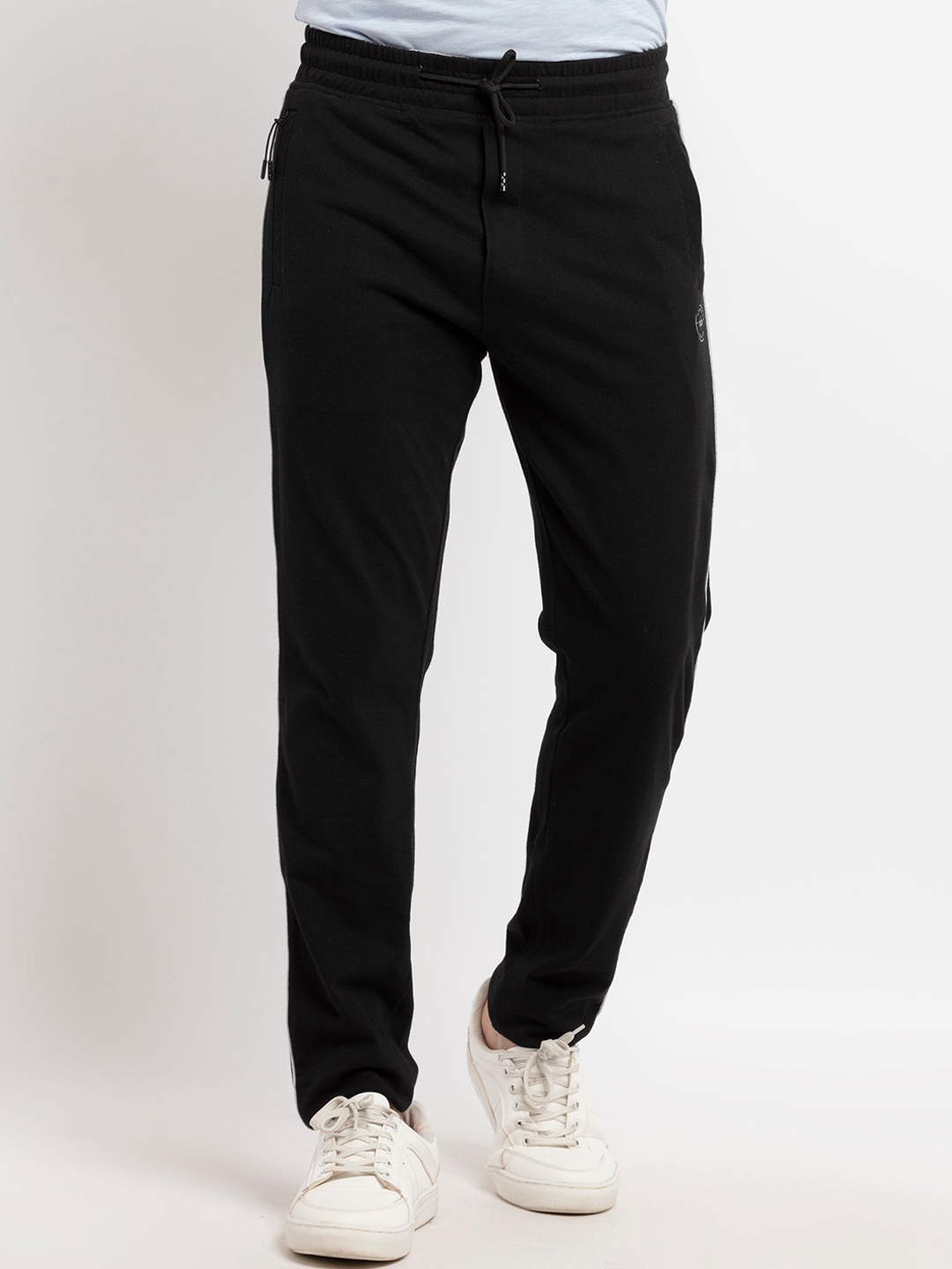 

Status Quo Men Black Solid Cotton Track Pants