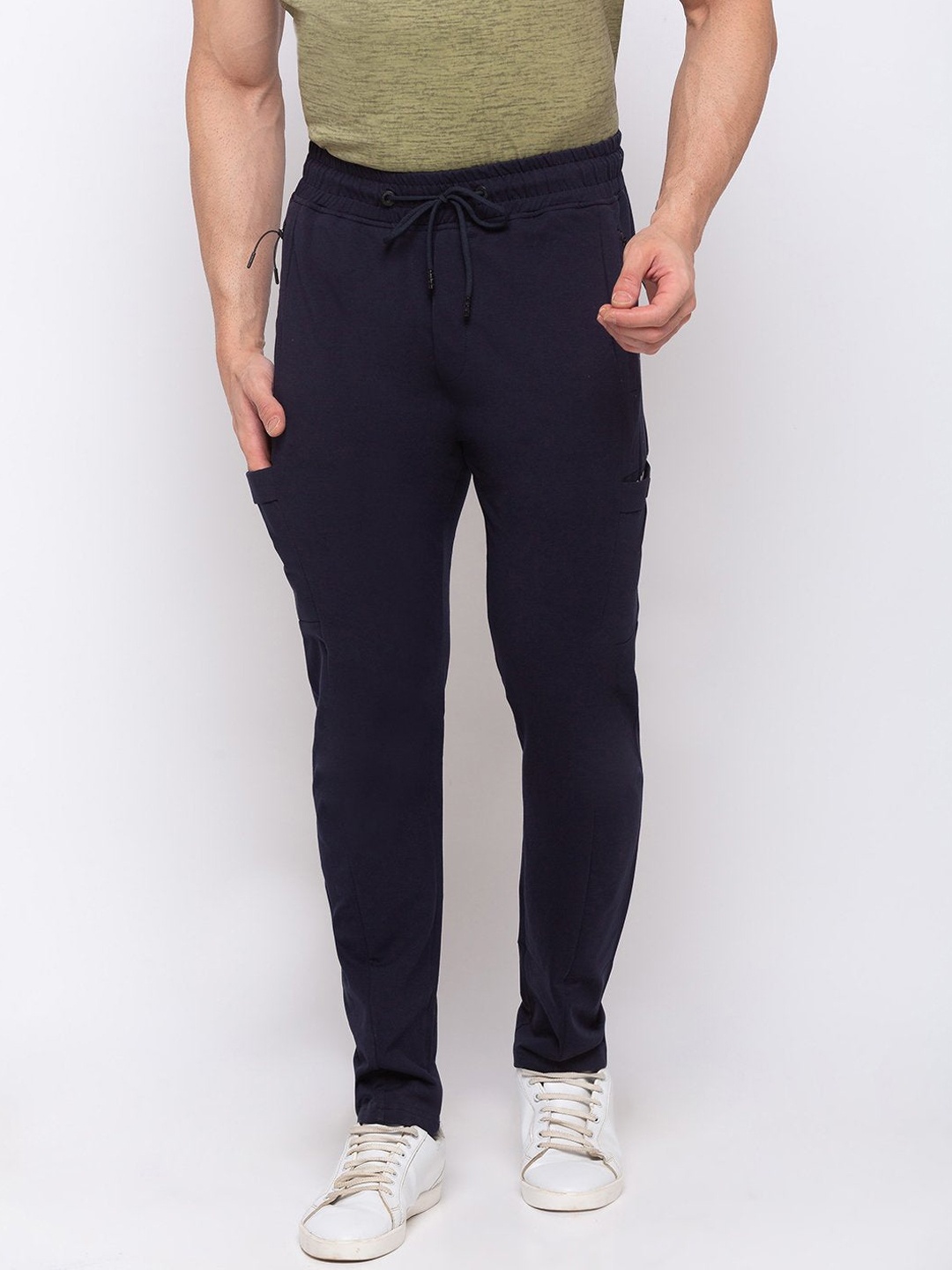 

Status Quo Men Navy Blue Solid Track Pants