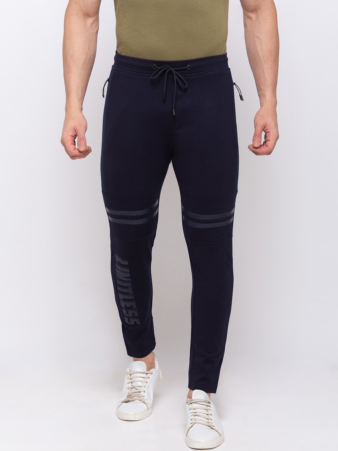 

Status Quo Men Blue Solid Track Pants