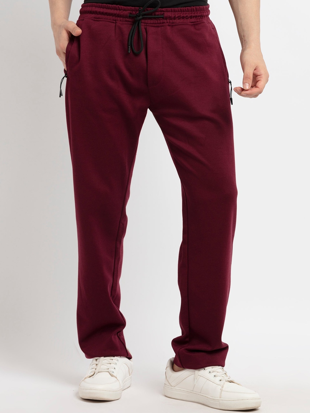 

Status Quo Men Maroon Solid Cotton Track Pant