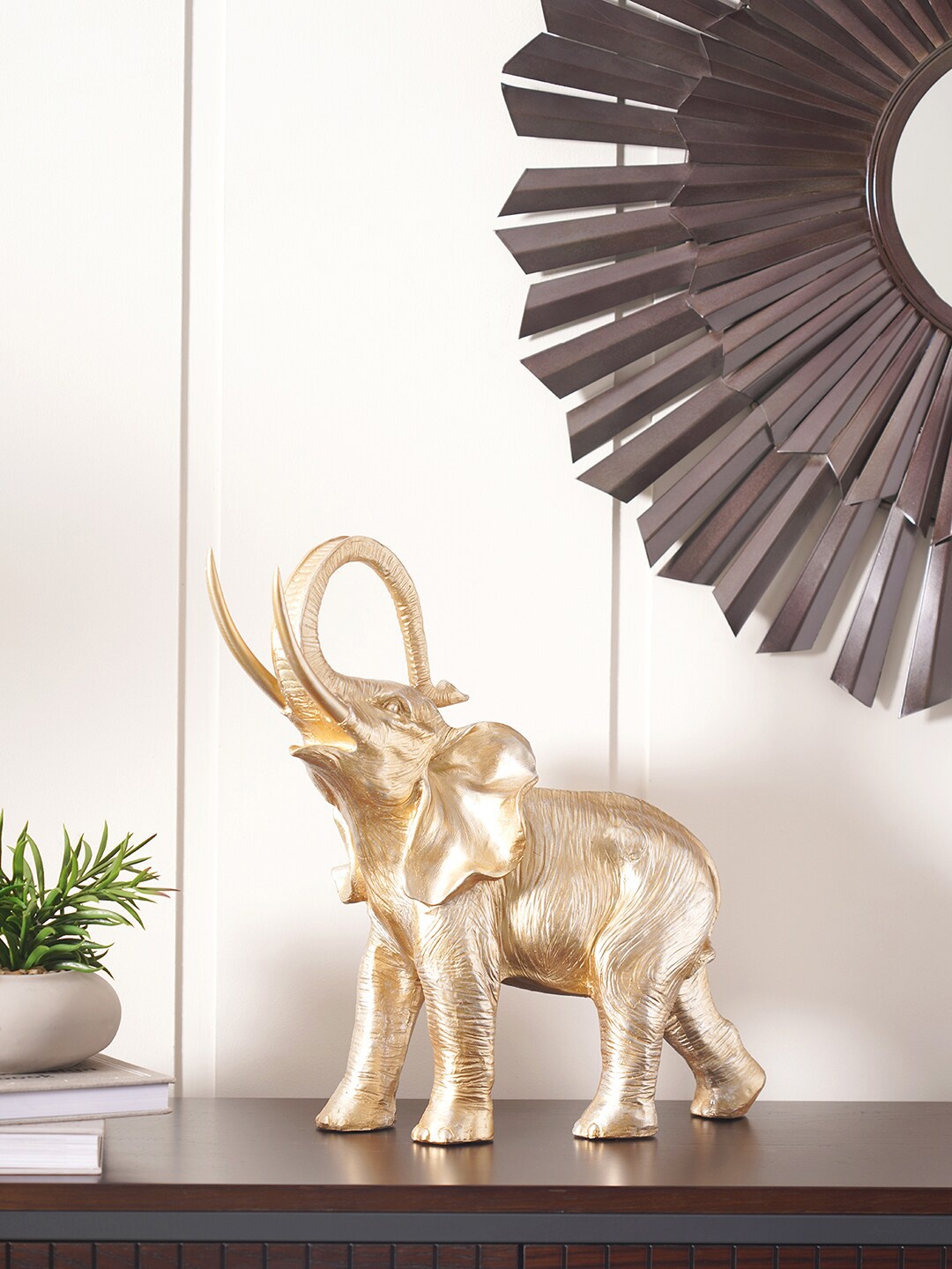 

Pure Home and Living Gold-Toned Elephant Large Figurine