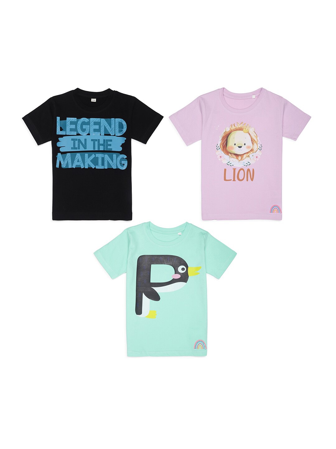 

Tossido Kids Set Of 3 Typography Printed T-shirts, Na