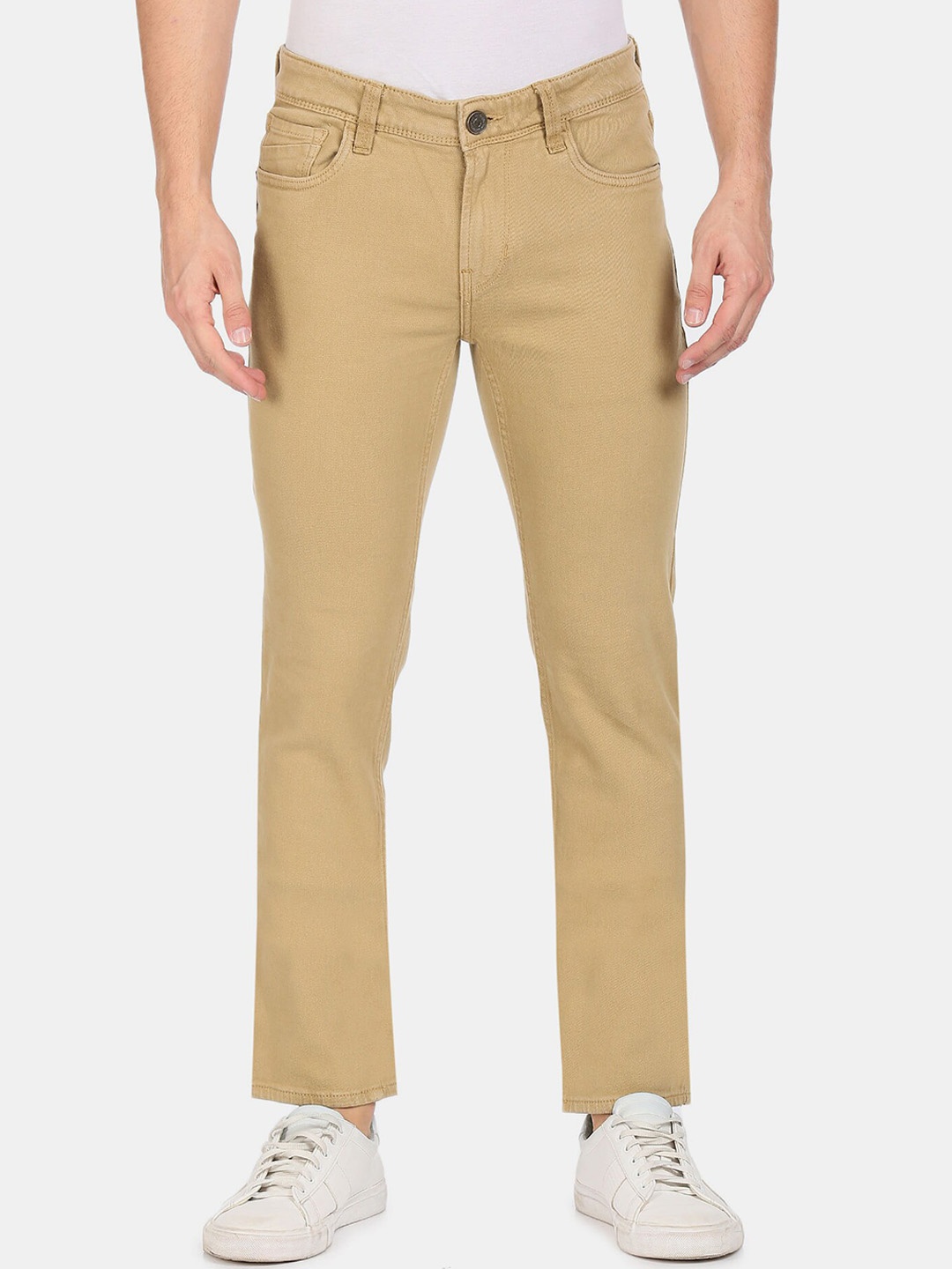 

Colt Men Brown Solid Cotton Jeans
