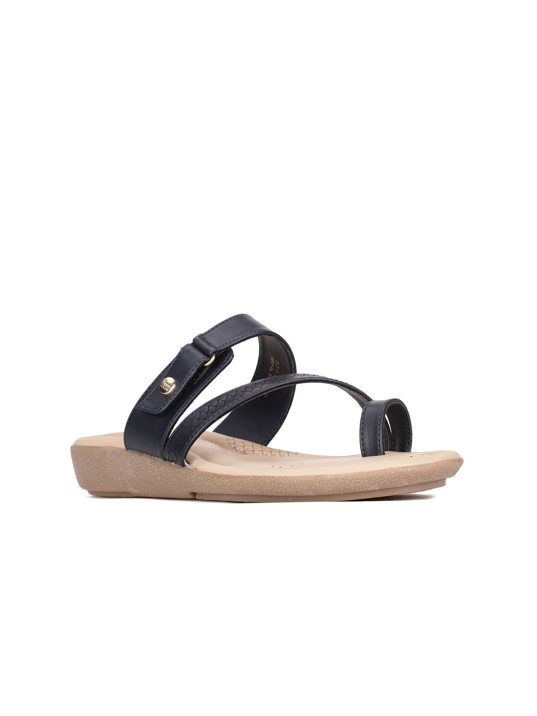 

Bata Women Blue Solid One Toe Flats with Buckles