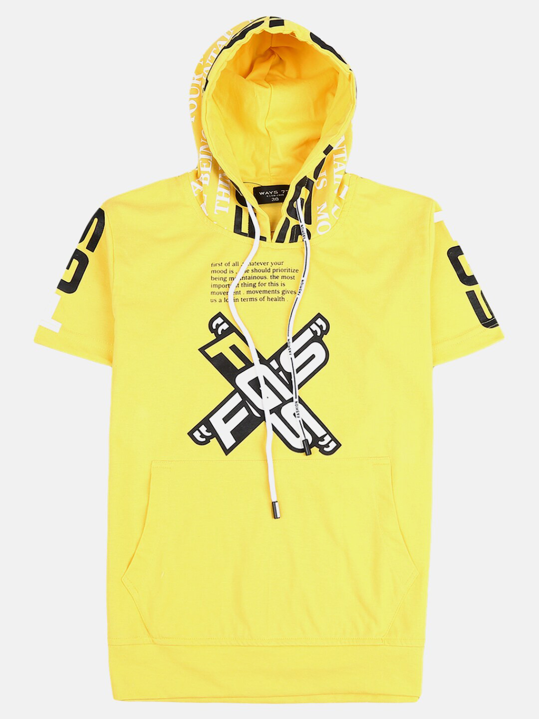 

V-Mart Boys Yellow Typography Printed Cotton T-shirt