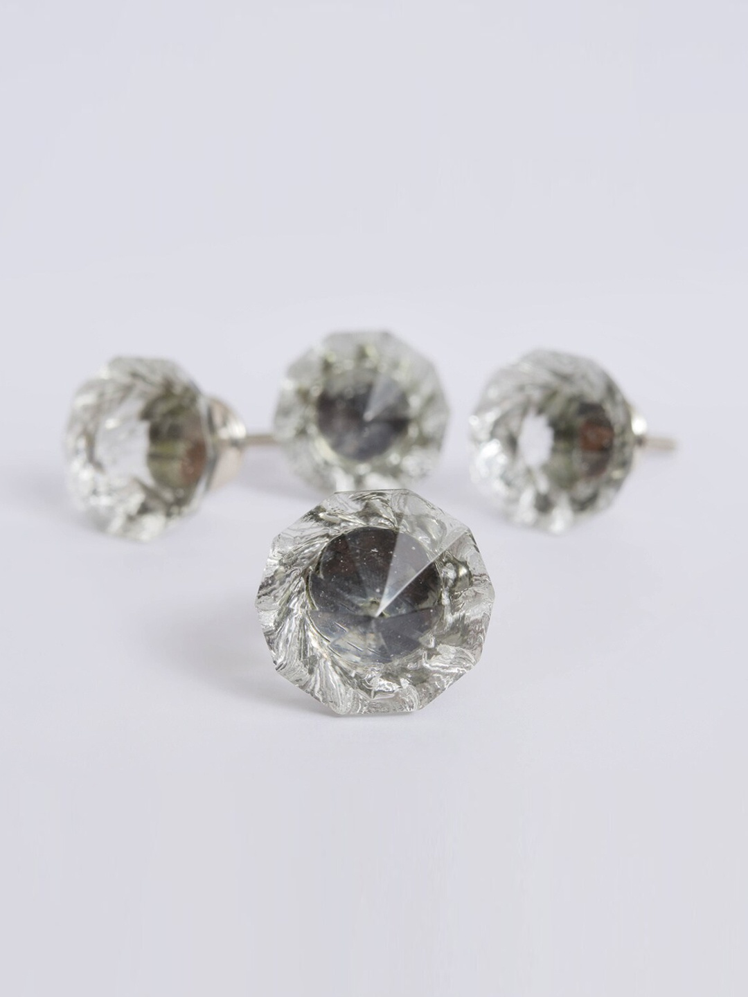 

Home Centre Set Of 6 Transparent Glass Drawer Knobs