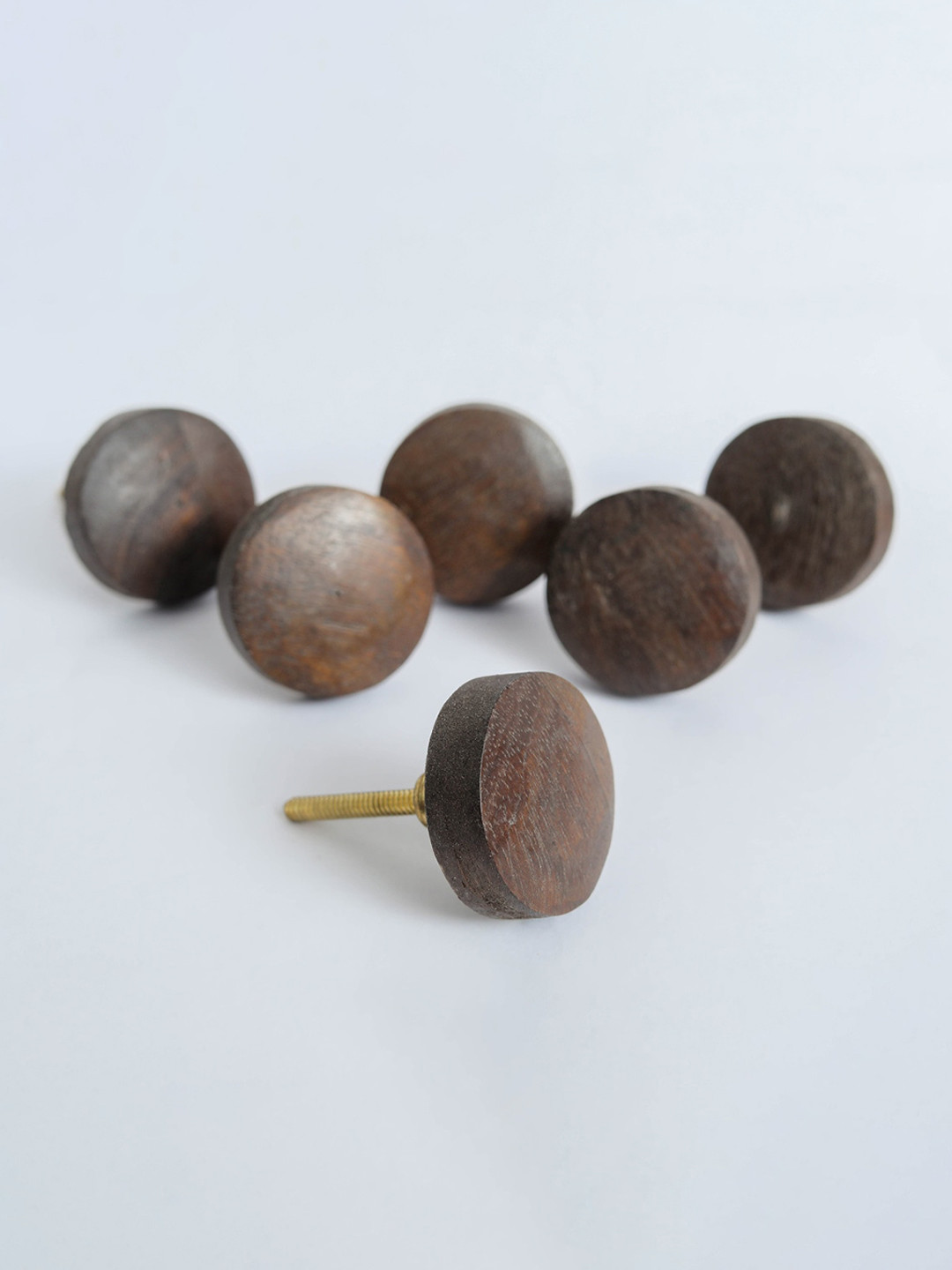 

Home Centre Set of 6 Brown Wooden Drawer Knob