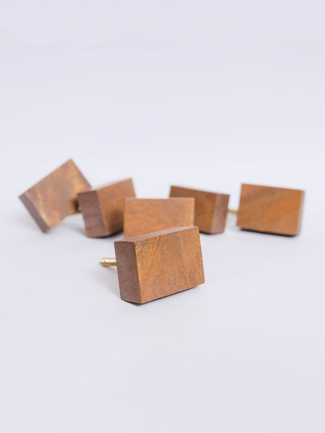 

Home Centre Set of 6 Brown Corsica Venice Textured Wooden Drawer Knob