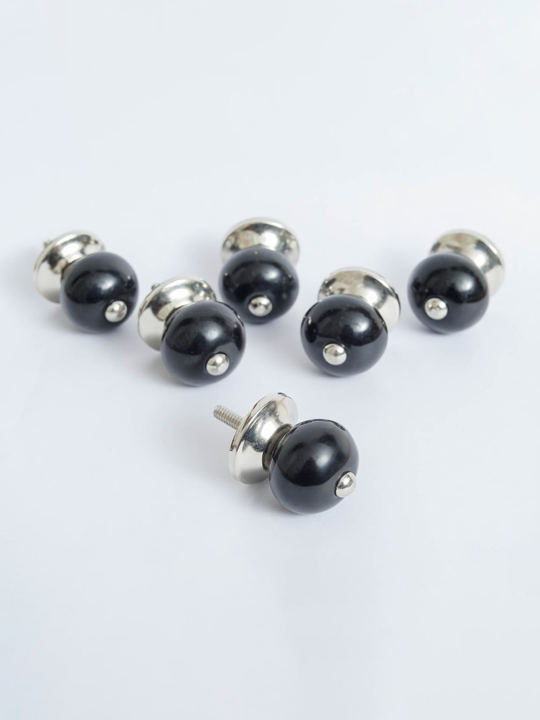 

Home Centre Black Set of 6 Ceramic Drawer Knobs