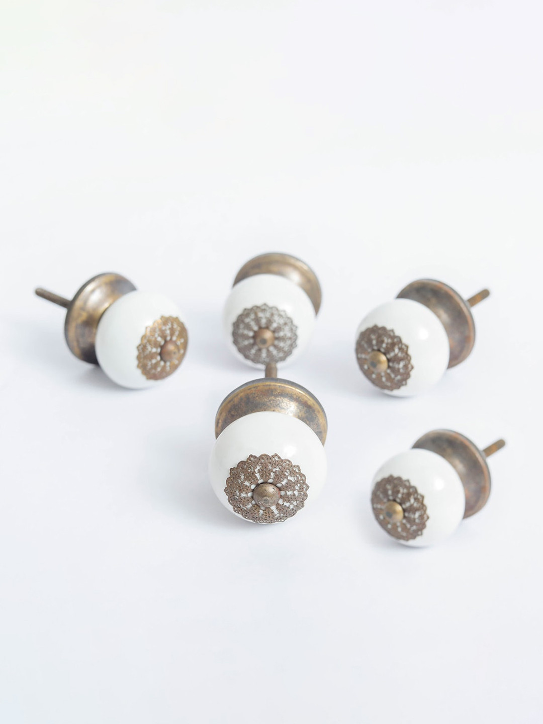 

Home Centre White Set of 6 Ceramic Drawer Knobs